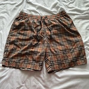 Burberry Check Drawcord Swim Shorts Men's
Size LARGE